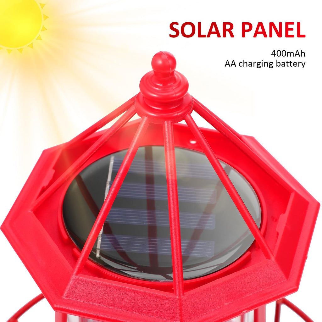 Solar Rotating Lighthouse Garden Light V9664