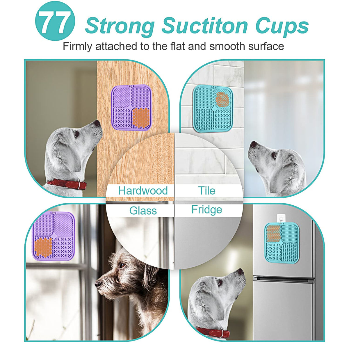 2 Pack Slow Feeder Licking Pad with Suction Cups W434