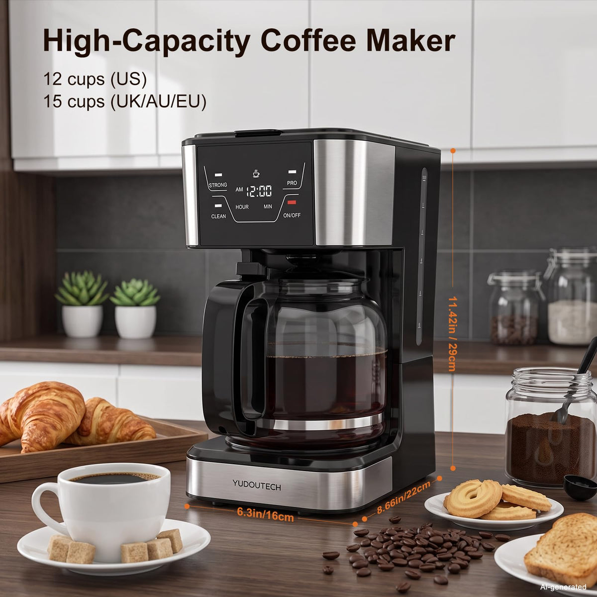12-Cup Programmable Drip Coffee Maker M57762