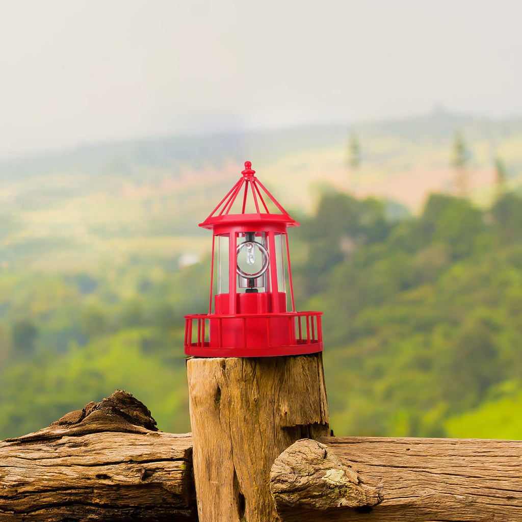 Solar Rotating Lighthouse Garden Light V9664