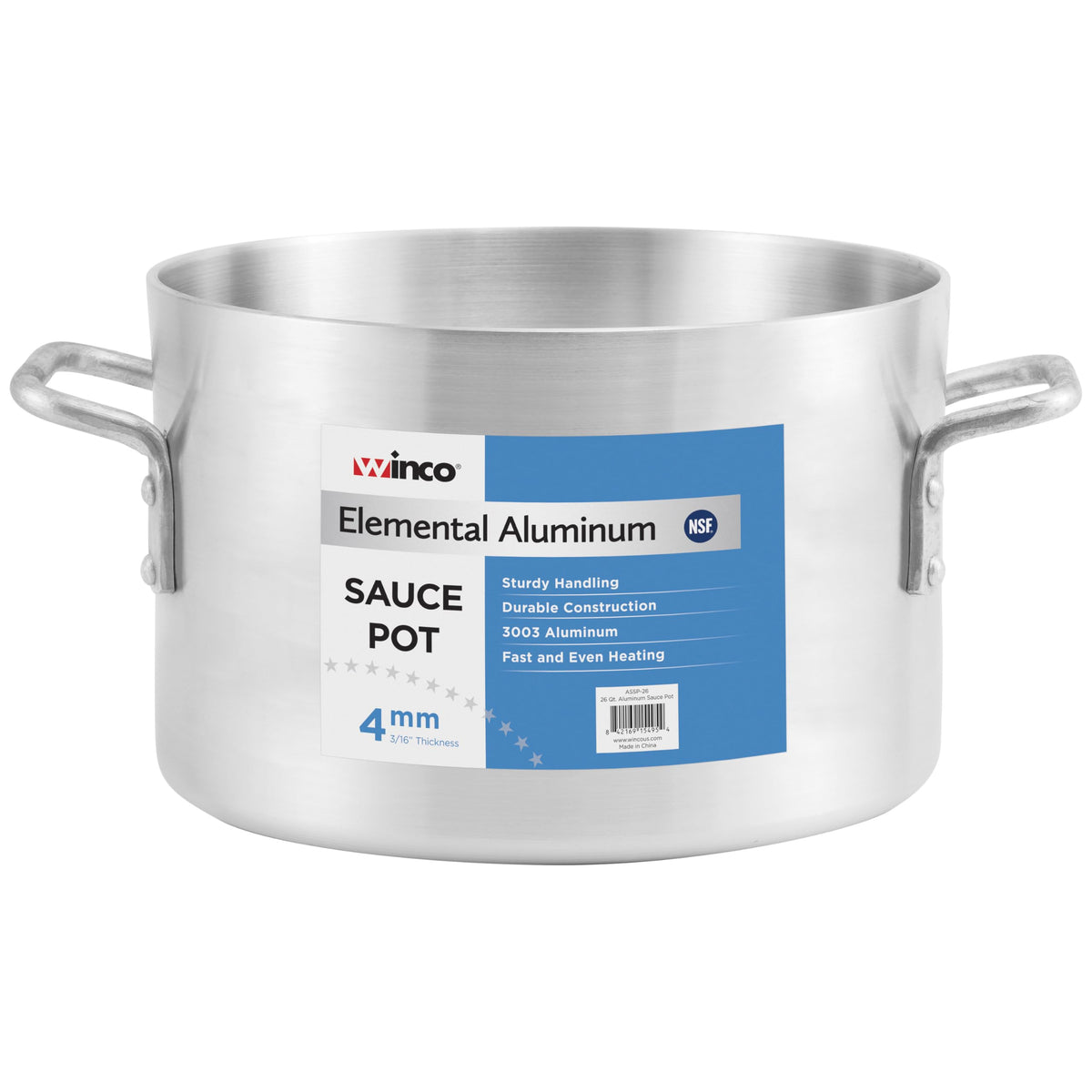 40 qt Heavy-Duty Aluminum Sauce Pot V8950