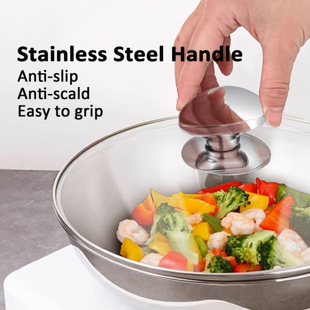 14 Inch Clear Tempered Glass Lid with Vent O964