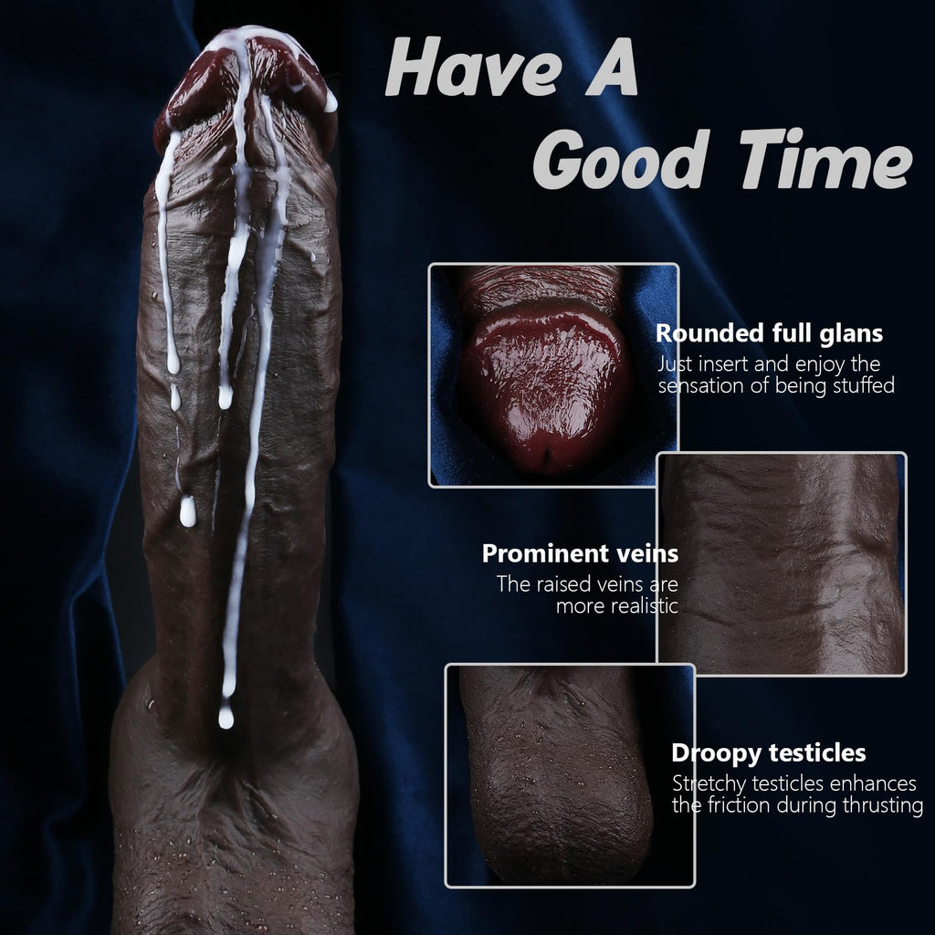 10 Inch Realistic Big Black Dildo V988103