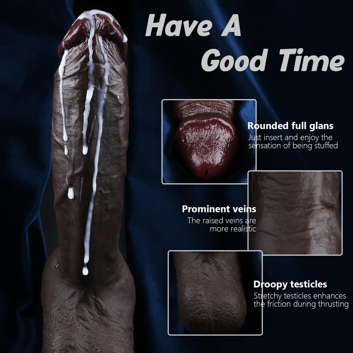 10 Inch Realistic Big Black Dildo V988103