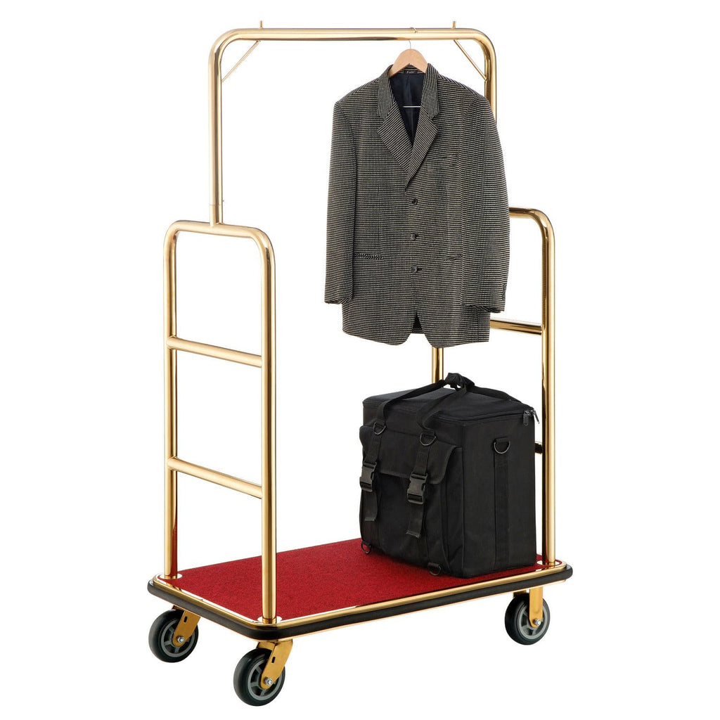 Gold Stainless Steel Bellman Cart U7989
