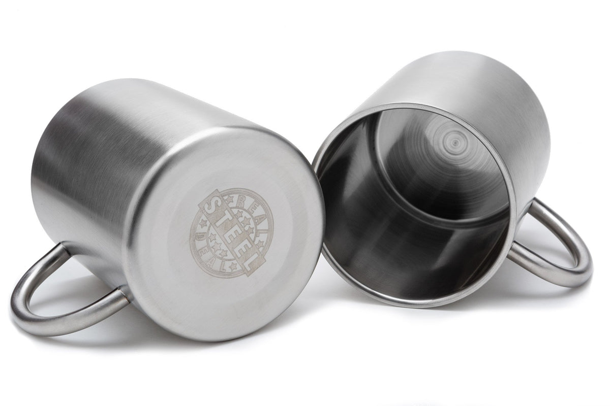 15 oz Double Wall Stainless Steel Insulated Mug Set of 2 F606