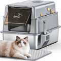 Stainless Steel Litter Box with Lid P787