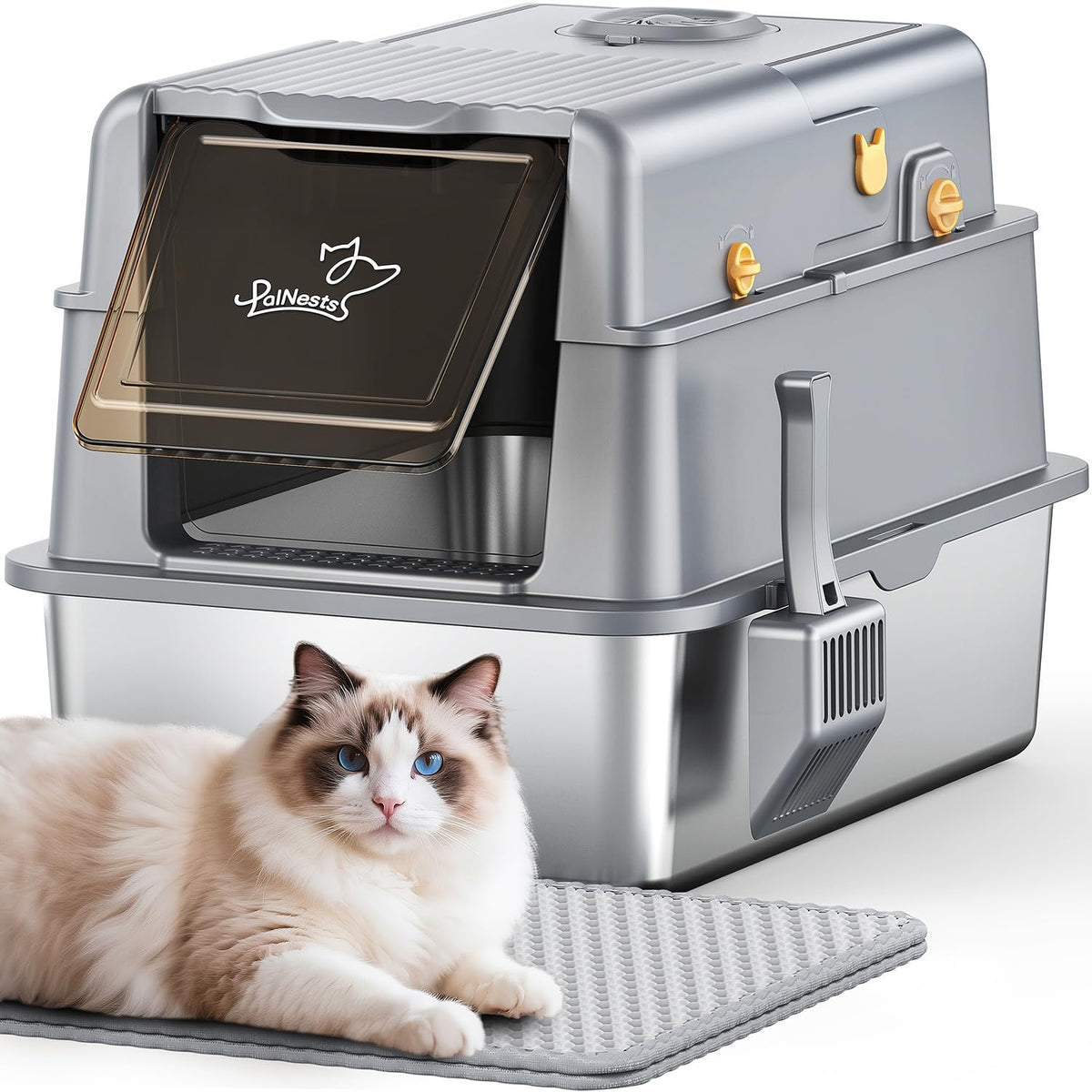 Stainless Steel Litter Box with Lid P787