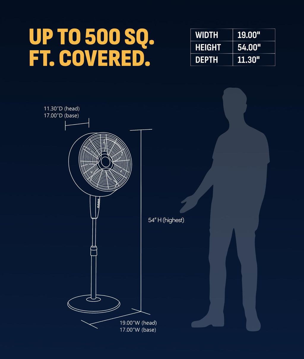 Outdoor Misting Pedestal Fan 1,600 CFM Oscillating 3 Speeds V758199