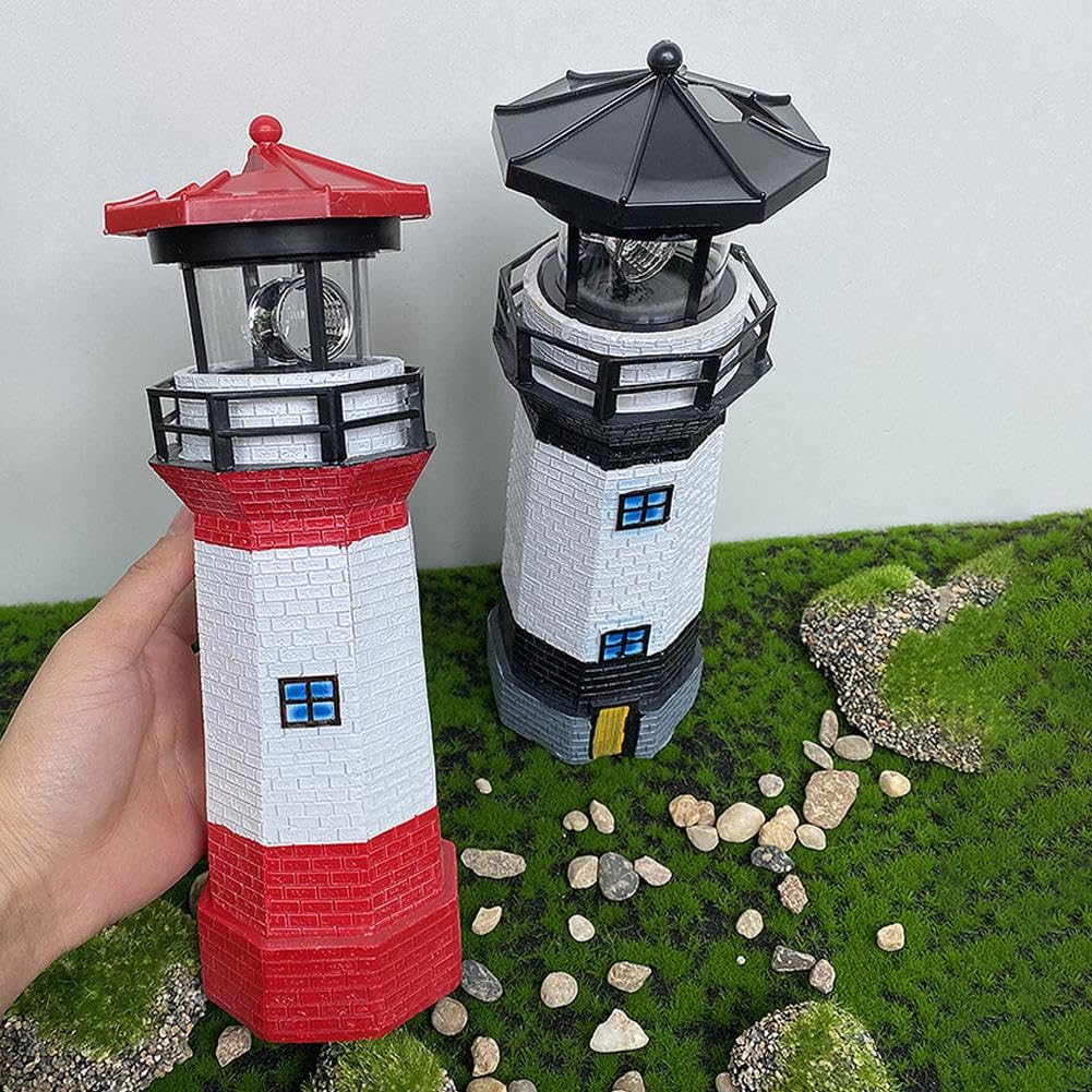 Waterproof Rotating Solar Lighthouse M1962