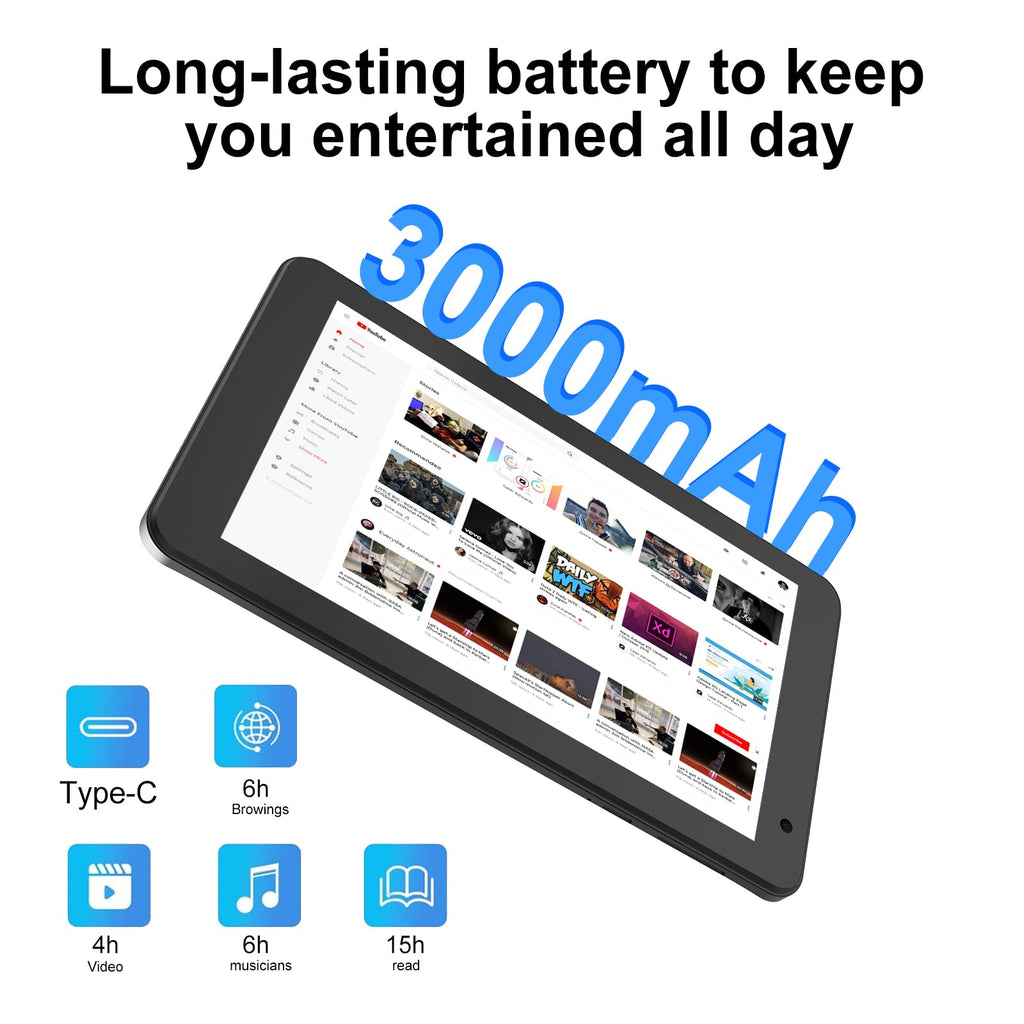 Android 15 Tablet 7 inch 8GB RAM 32GB ROM Quad-Core Tablet PC C56617