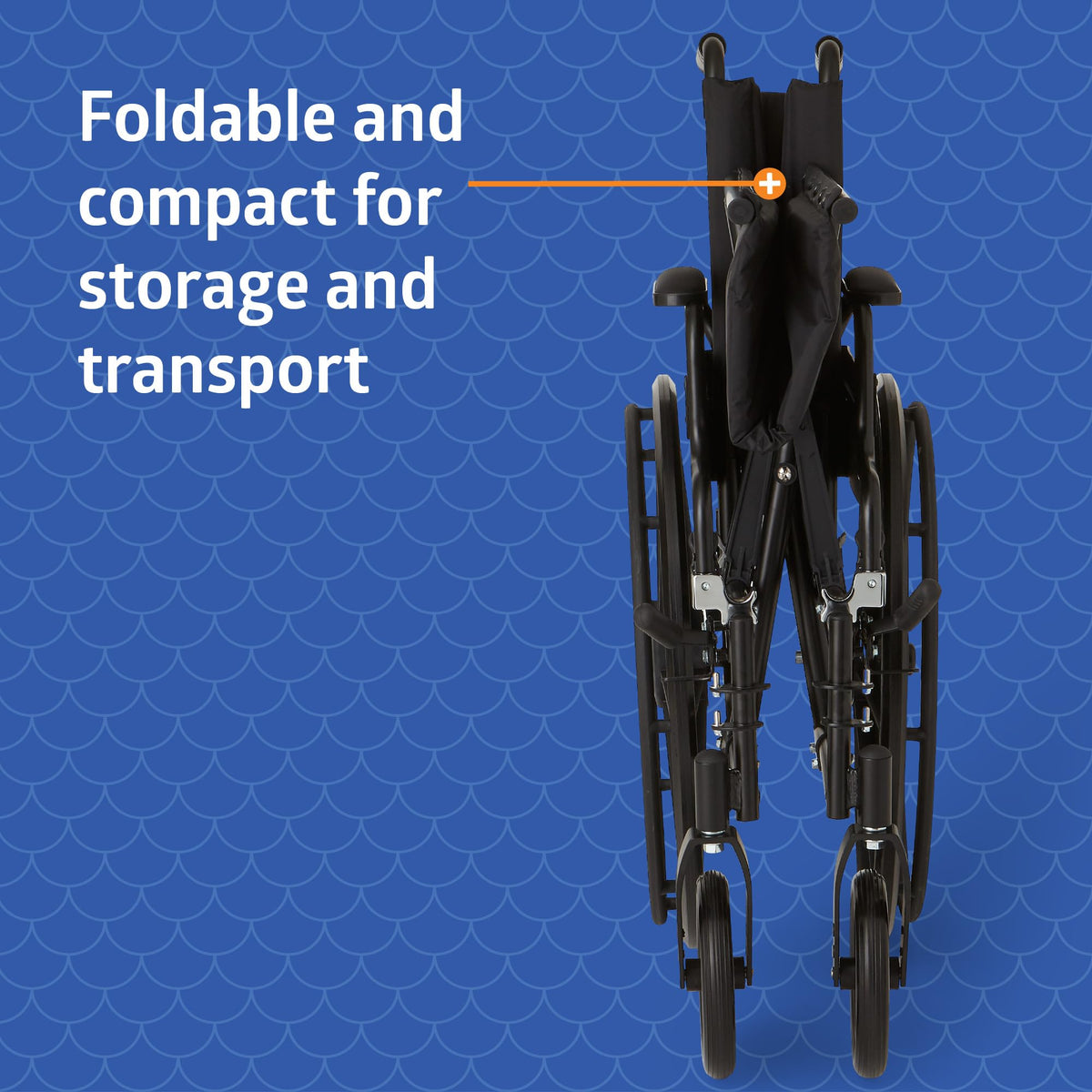 Lightweight Wheelchair with 18" Wide Seat and 300 lb. Weight Capacity U114