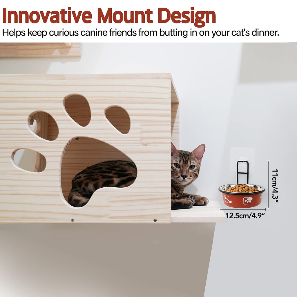 Elevated Stainless Steel Pet Bowls with Stand, 2 Packs F619