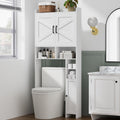 Wooden Over The Toilet Storage Cabinet with Barn Door T878
