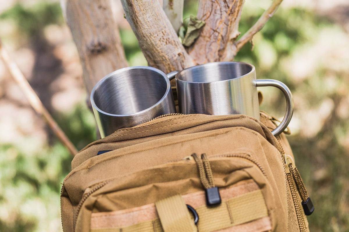 15 oz Double Wall Stainless Steel Insulated Mug Set of 2 F606