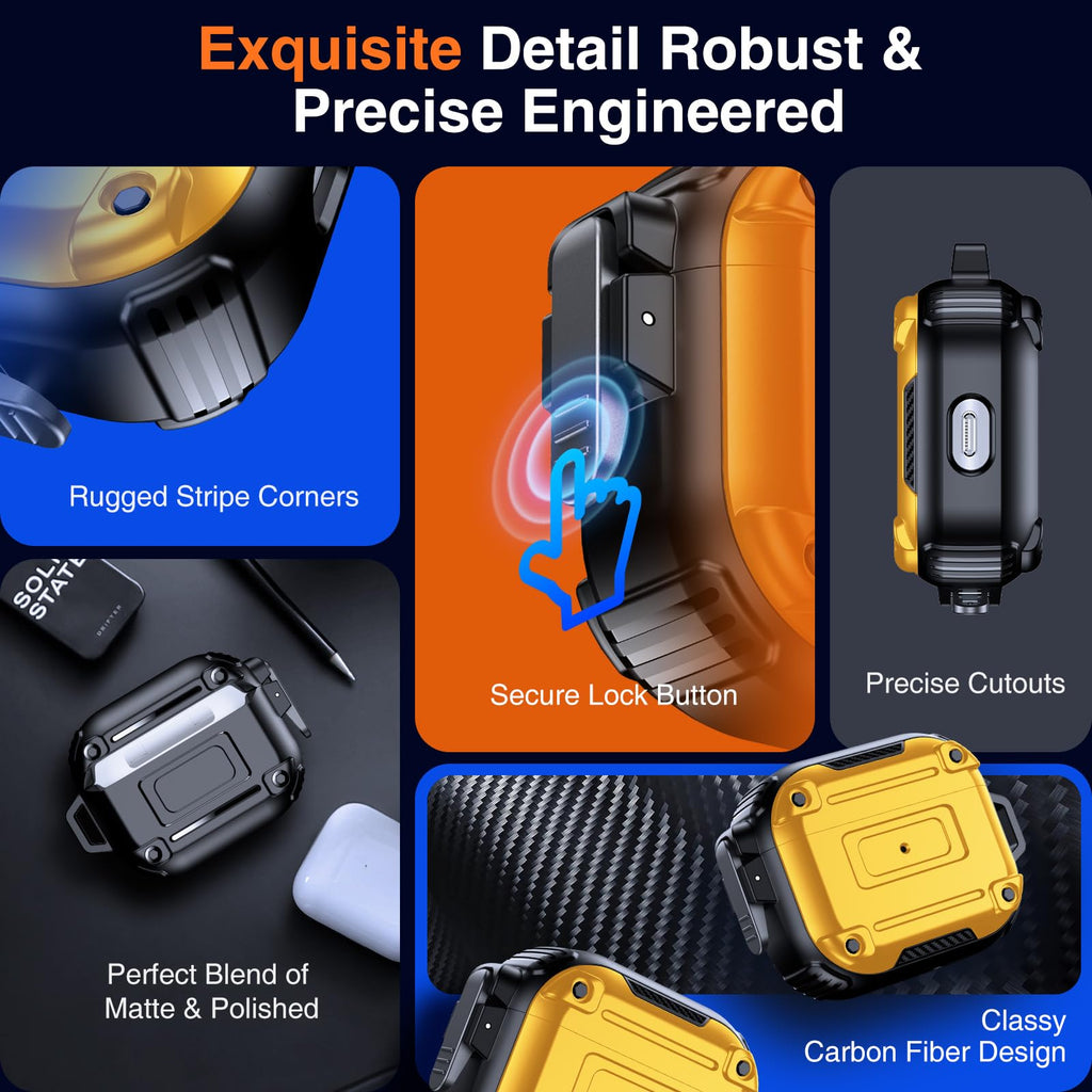 Yellow AirPods 3rd Generation Case with Keychain H20922