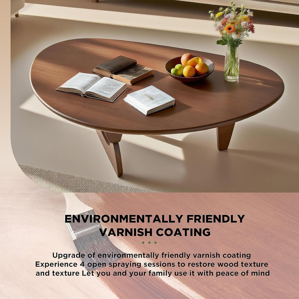 Solid Wood Oval Coffee Table 35"Lx24"Wx16"H L5841
