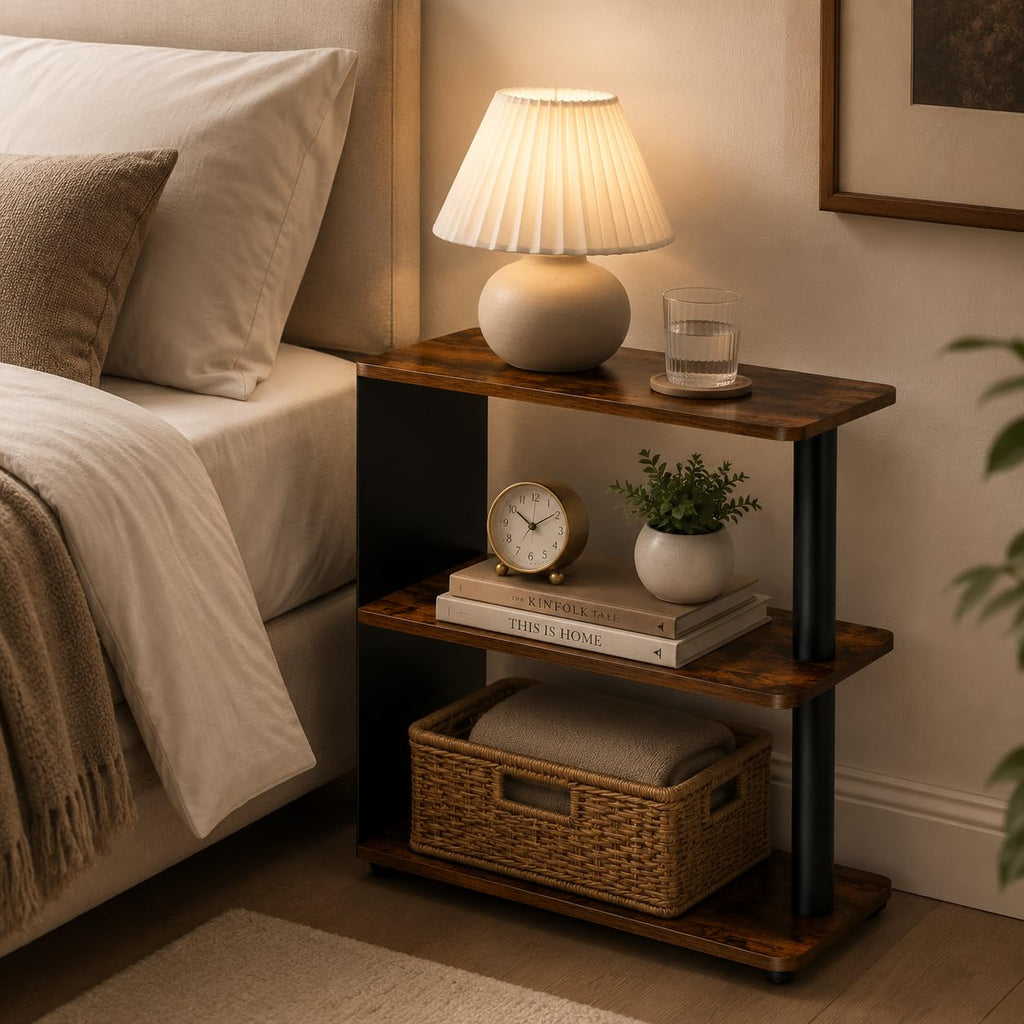 3-Tier Narrow Industrial End Table K9474