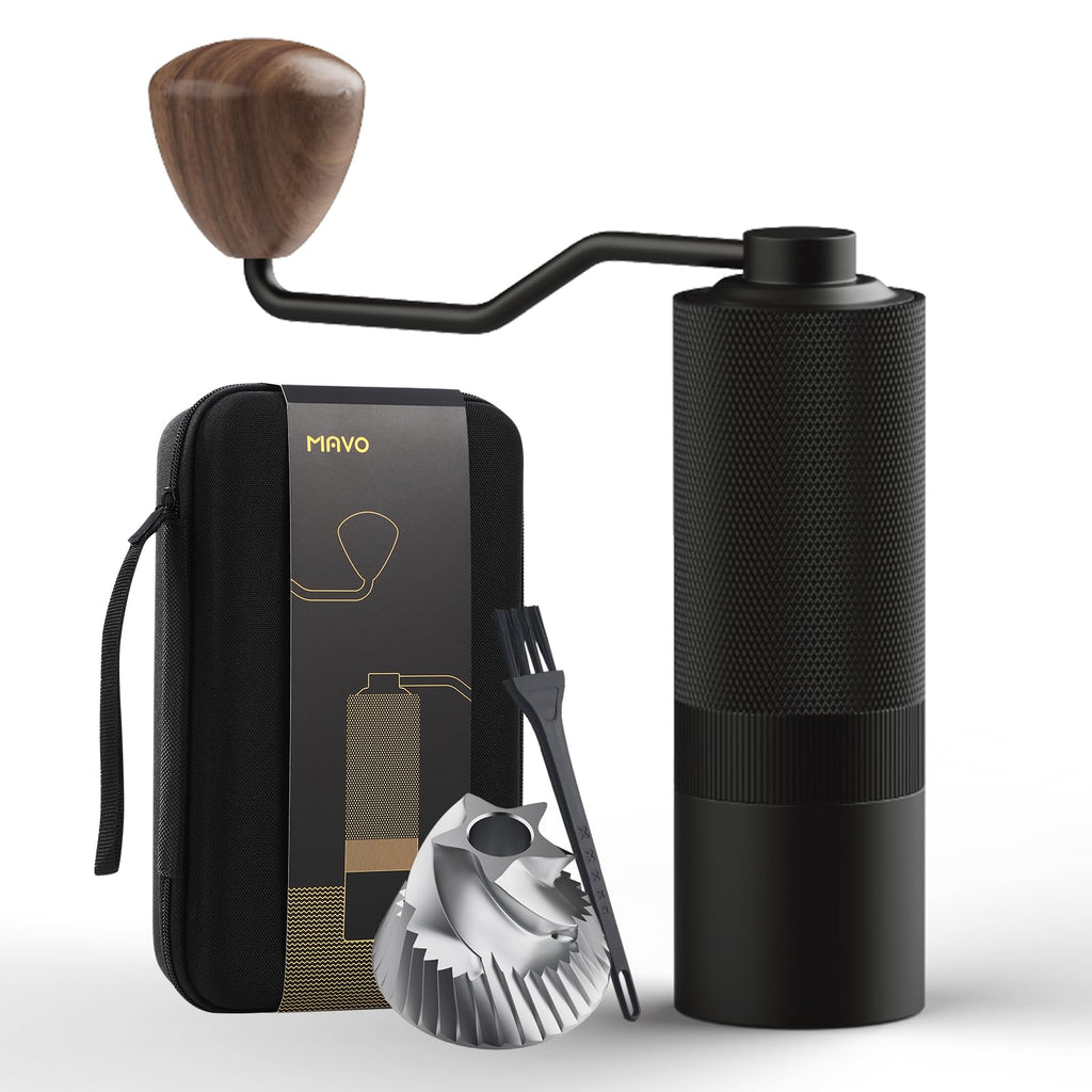 Manual Coffee Grinder 25g Stainless Steel Conical Burr Black X444