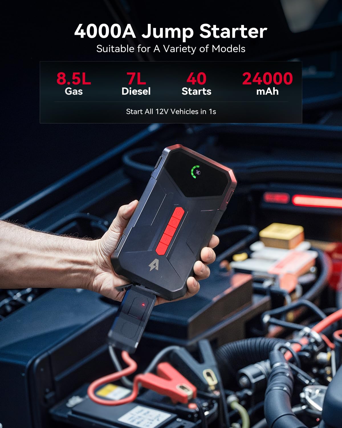 4000A Jump Starter with 150PSI Air Compressor J275