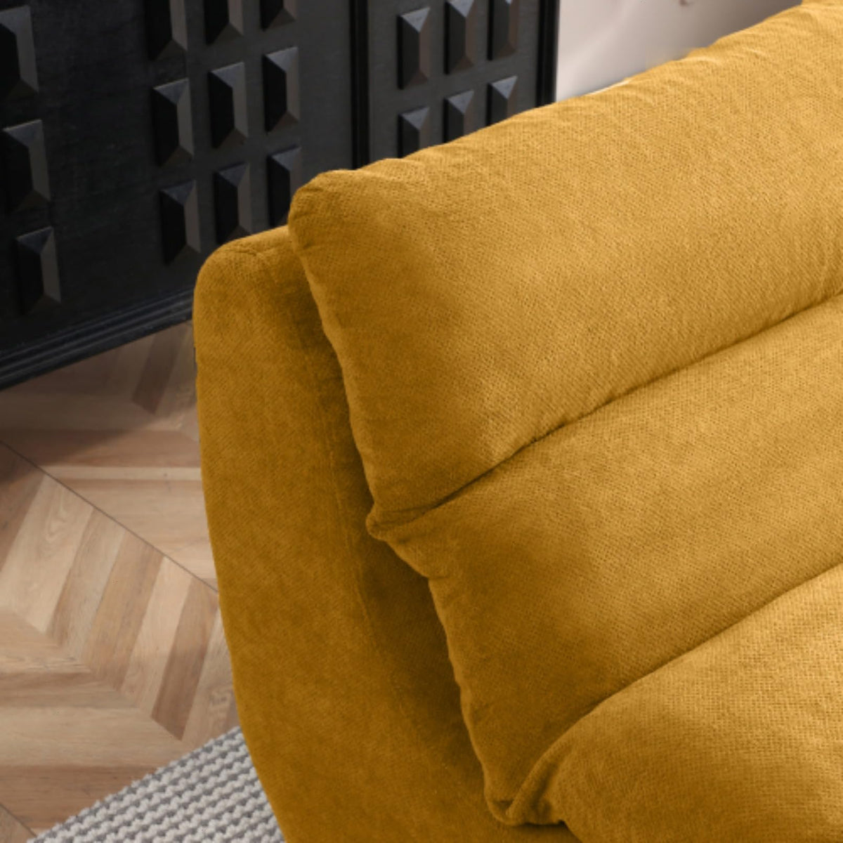 Yellow Memory Foam Bean Bag Chair with Ottoman Z50750