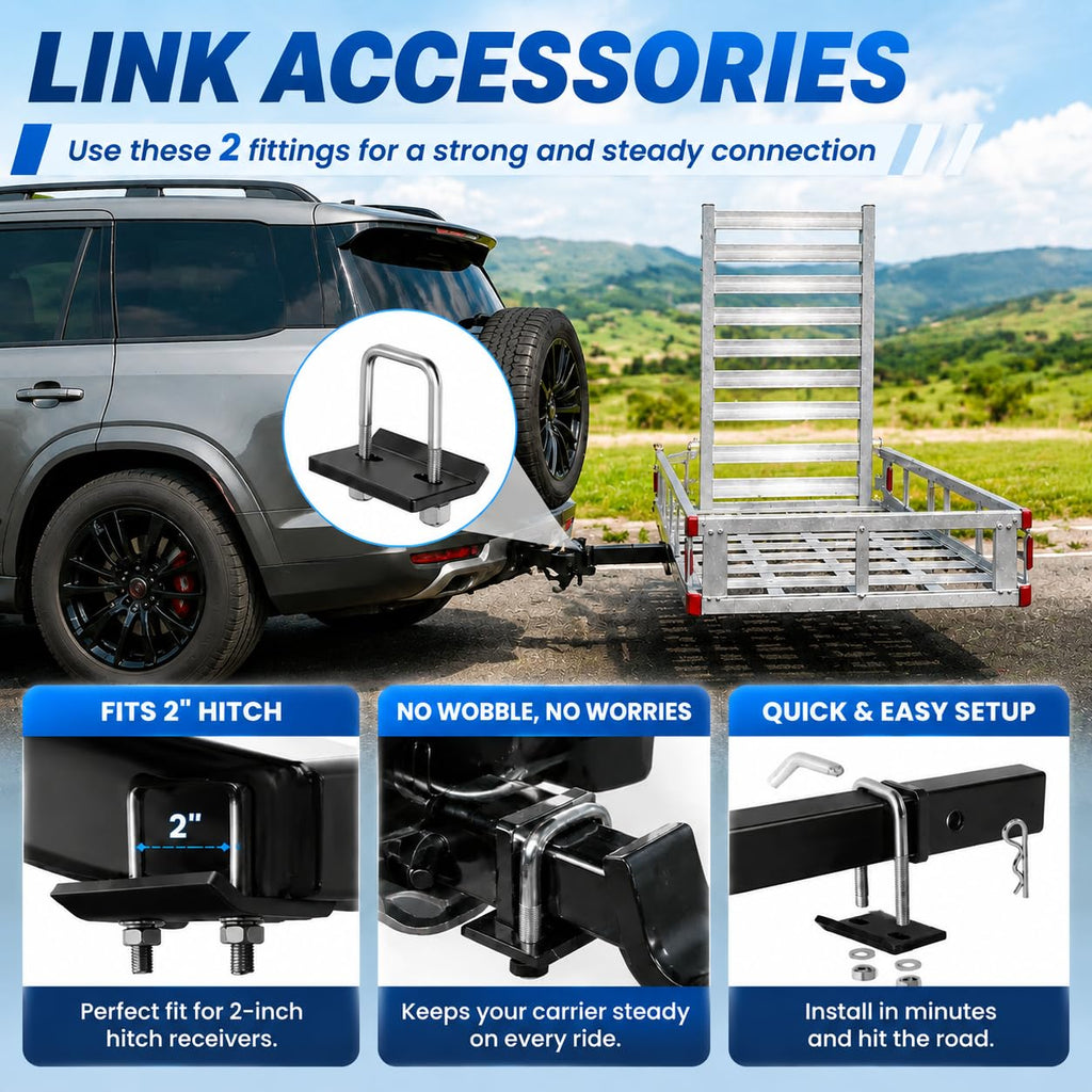 Aluminum Hitch Cargo Carrier with Ramp L794