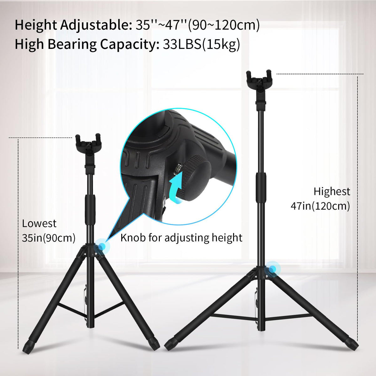 Heavy Duty Adjustable Foldable Guitar Stand I870