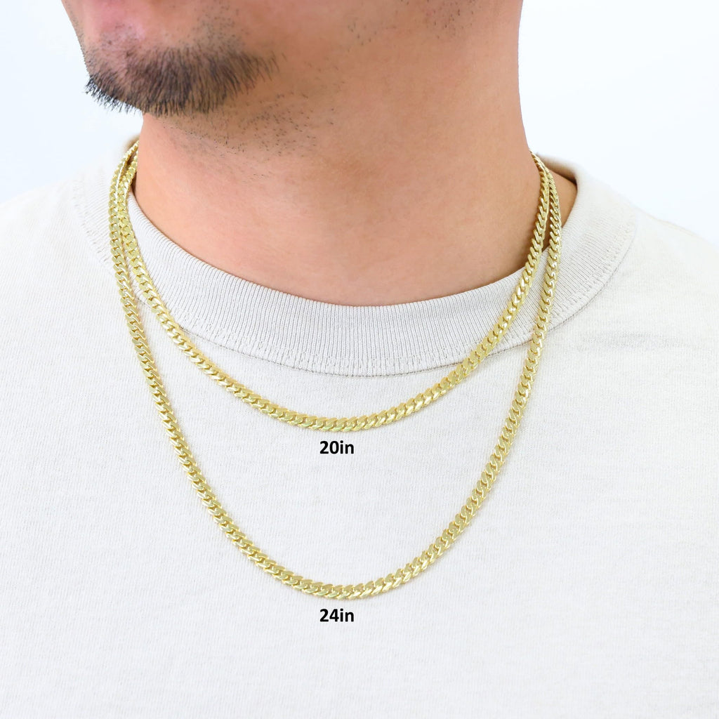 14k Yellow Gold Cuban Link Chain Necklace N49810