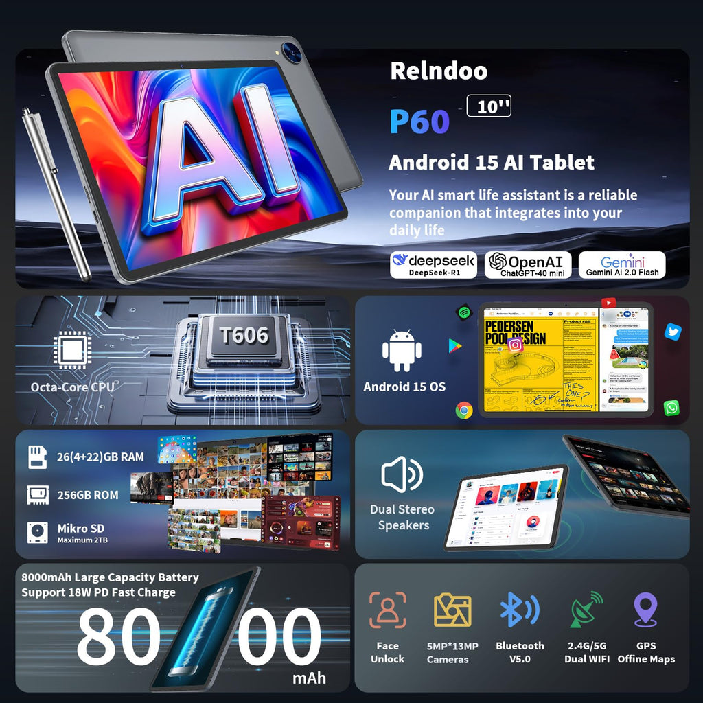 10 Inch Android Tablet with Keyboard T330