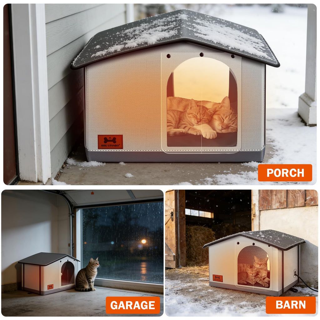 Insulated Heated Cat House Indoor/Outdoor Z913