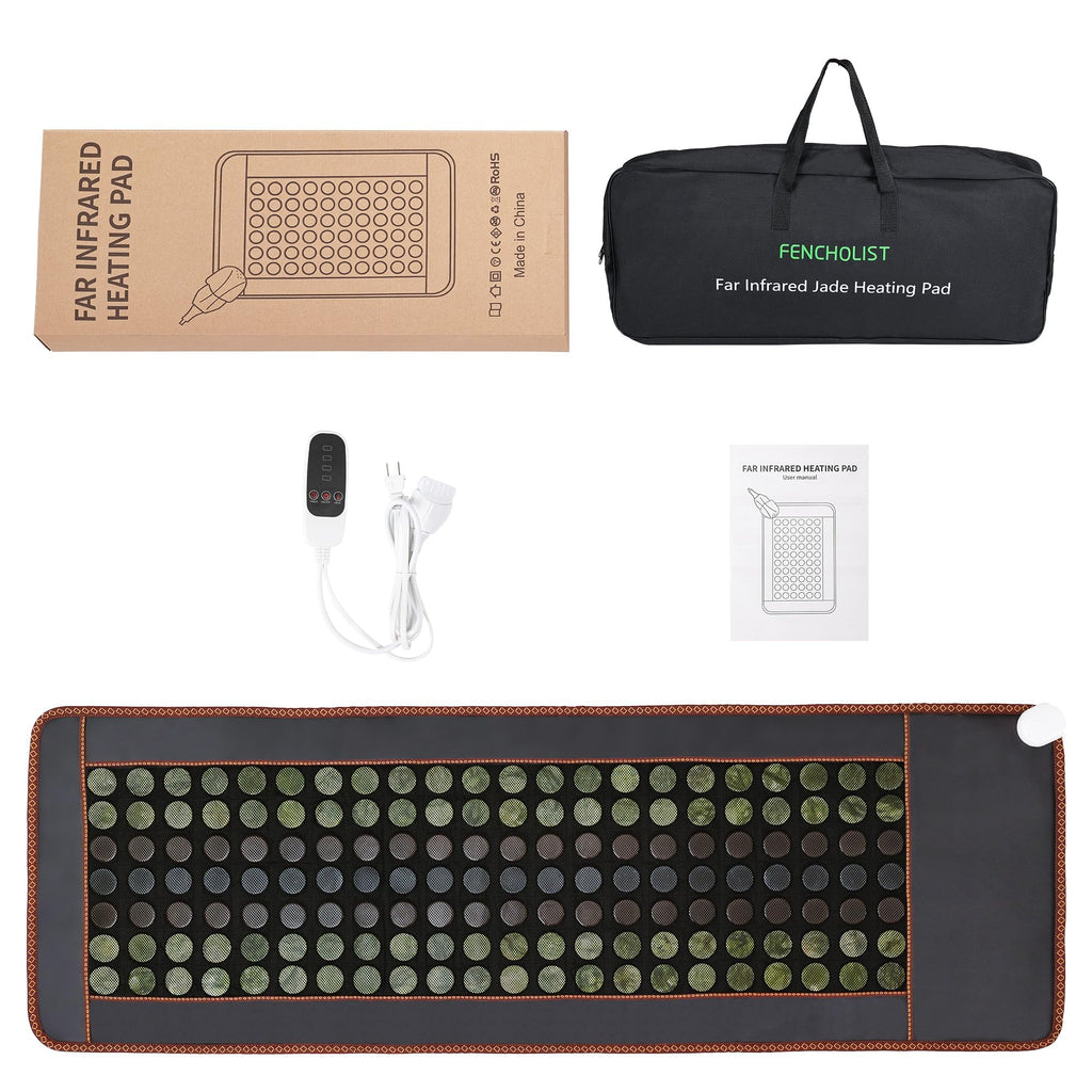 Far Infrared Jade and Tourmaline Electric Heating Pad 72" X 24" V989
