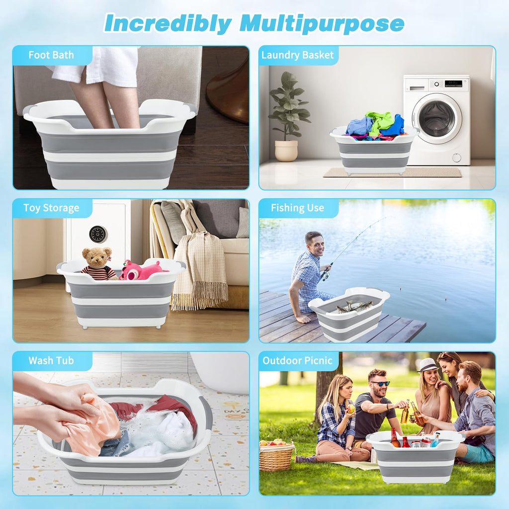 27L Raised Collapsible Dog Bathtub with Drain T382382