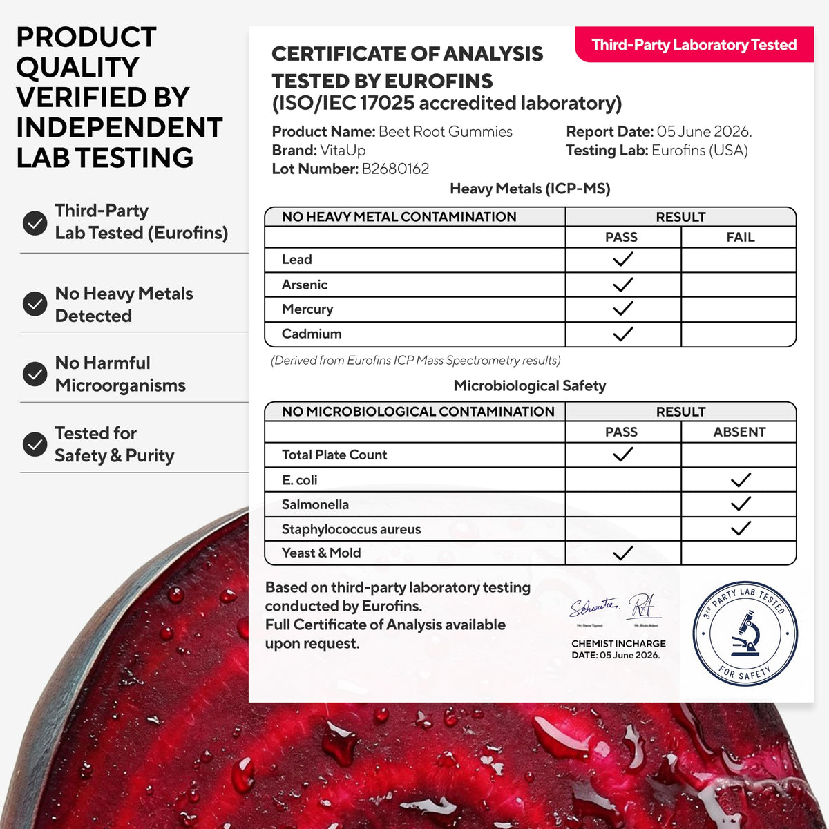 Beet Root Gummies with CoQ10, Grape Seed, Vitamin C, B12 & B3 S858