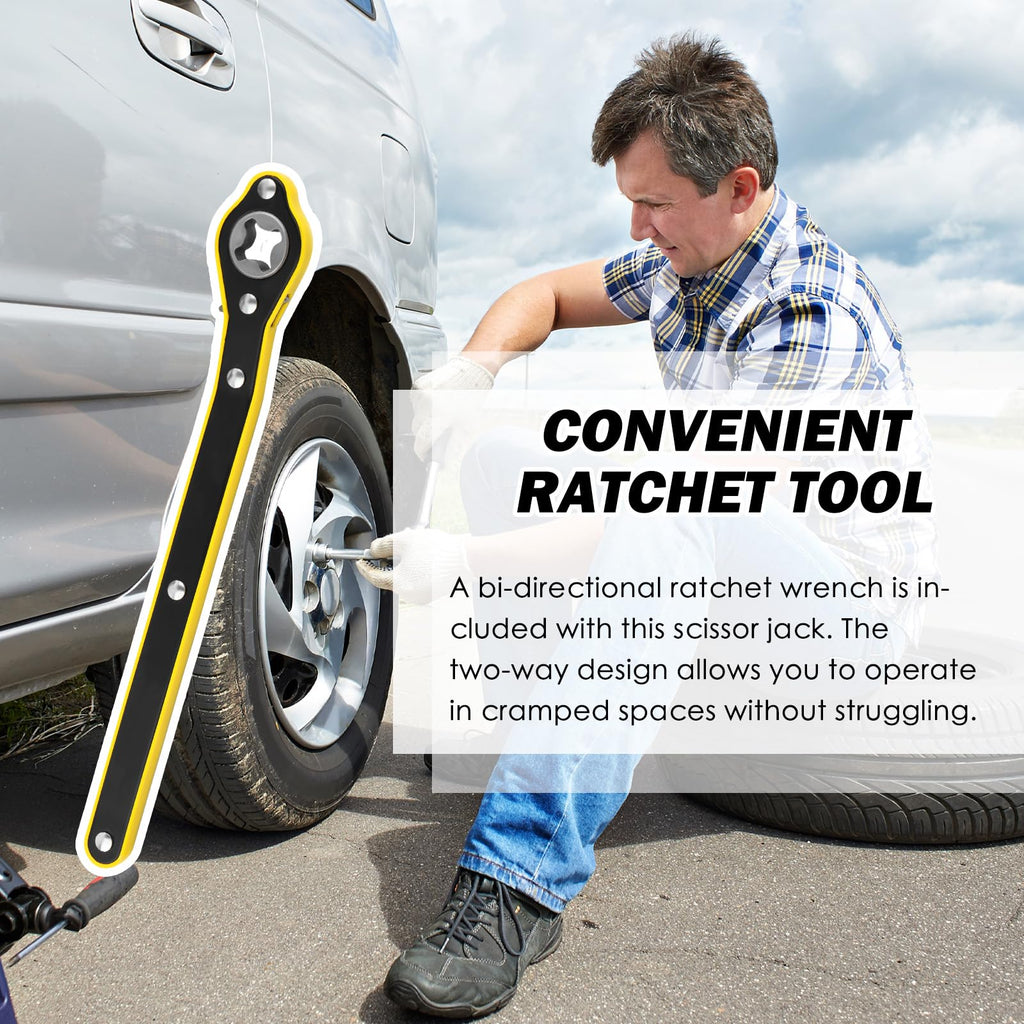 Heavy Duty Scissor Jack 1.5T with Ratchet Handle I25854
