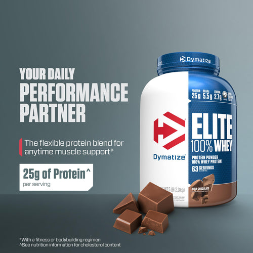100% Whey Protein Powder, 25g Protein, Rich Chocolate, 5 Pound T329214