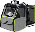 Expandable Cat Backpack Carrier with Ventilated Mesh, Grey C86885