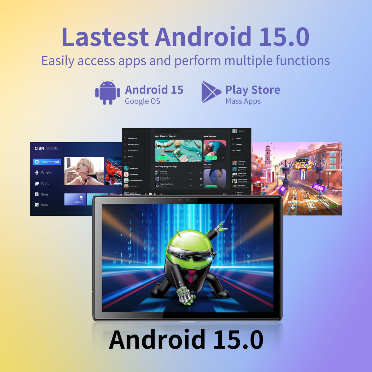 10.1 inch Android 15 Tablet 8GB RAM 64GB ROM O5587