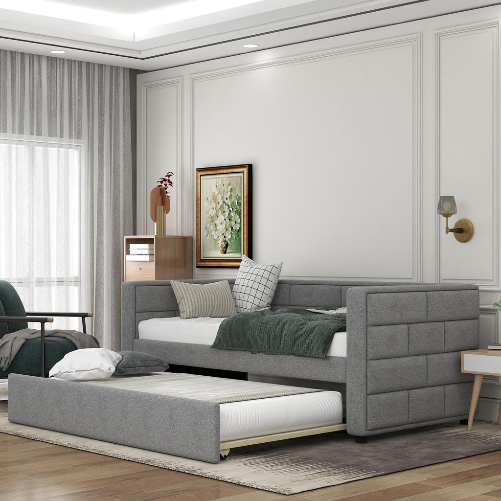 Twin Upholstered Daybed with Trundle S640330