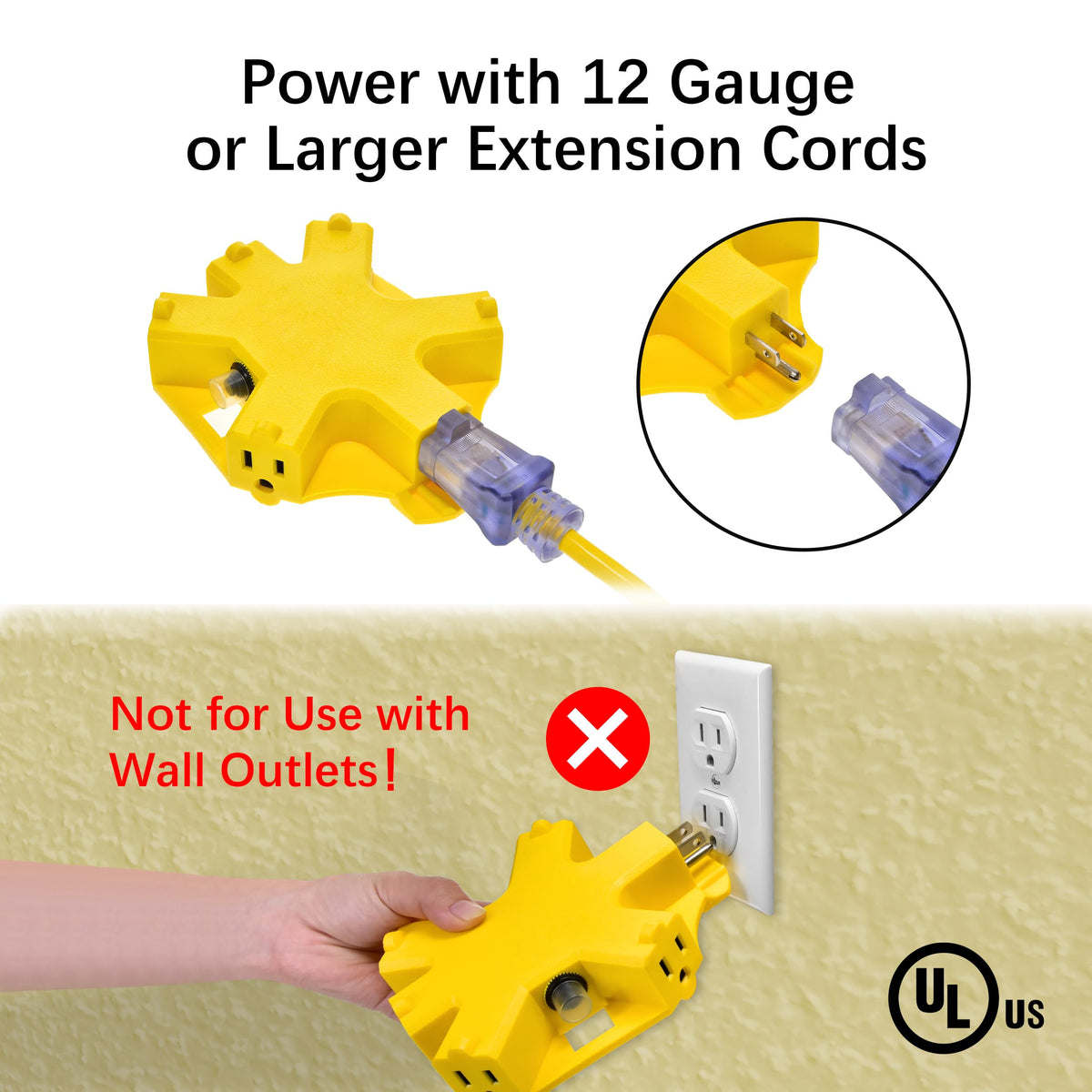 100 ft 12/3 SJTW Heavy Duty Outdoor Extension Cord N959