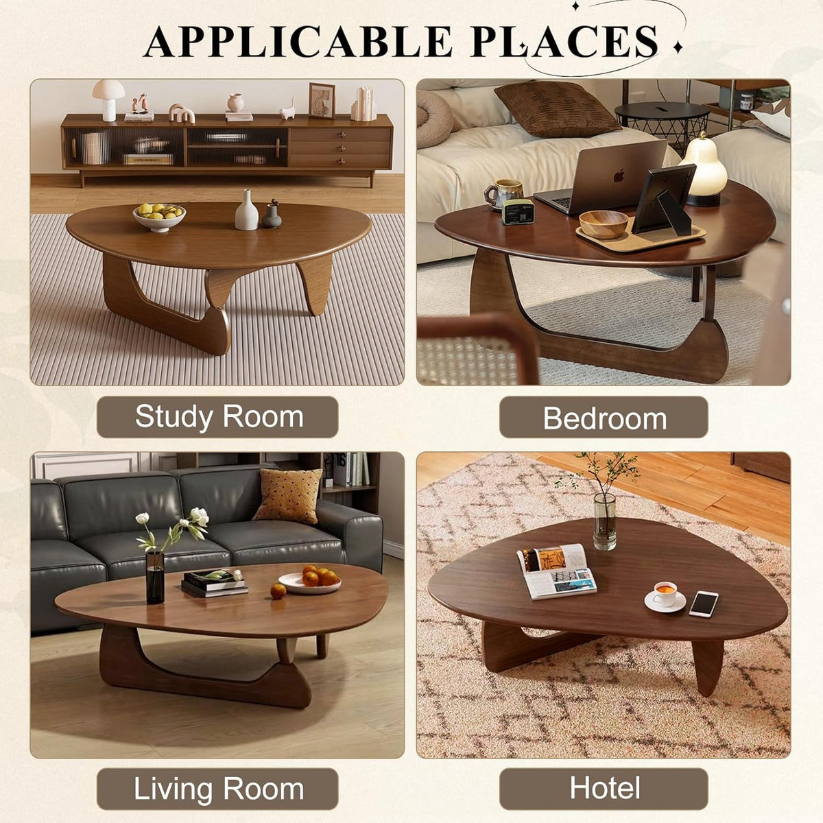 Solid Wood Oval Coffee Table 35"Lx24"Wx16"H L5841