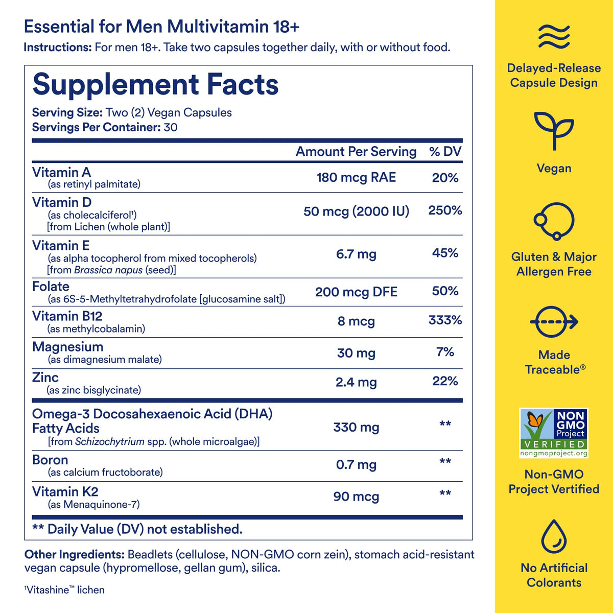 Men's 18+ Multivitamin 60 Capsules U26066