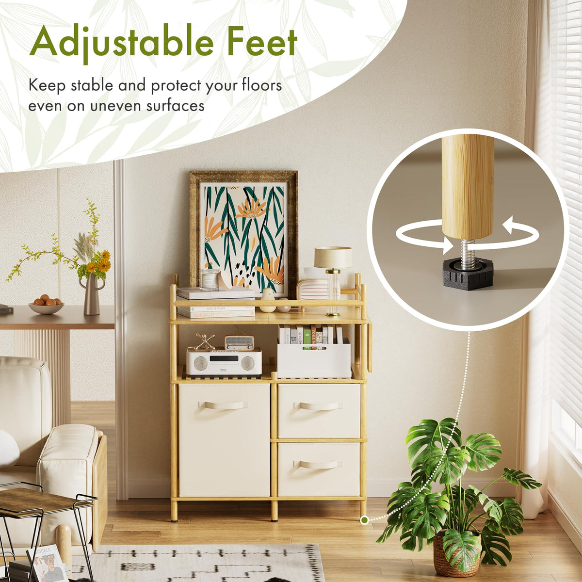 Bamboo Baby Changing Table with 3 Drawers G218