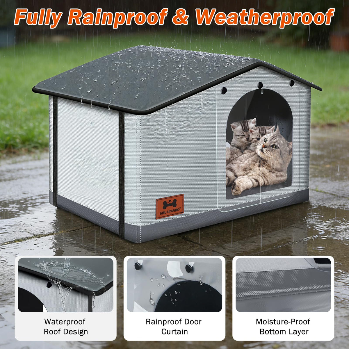 Insulated Heated Cat House Indoor/Outdoor Z913