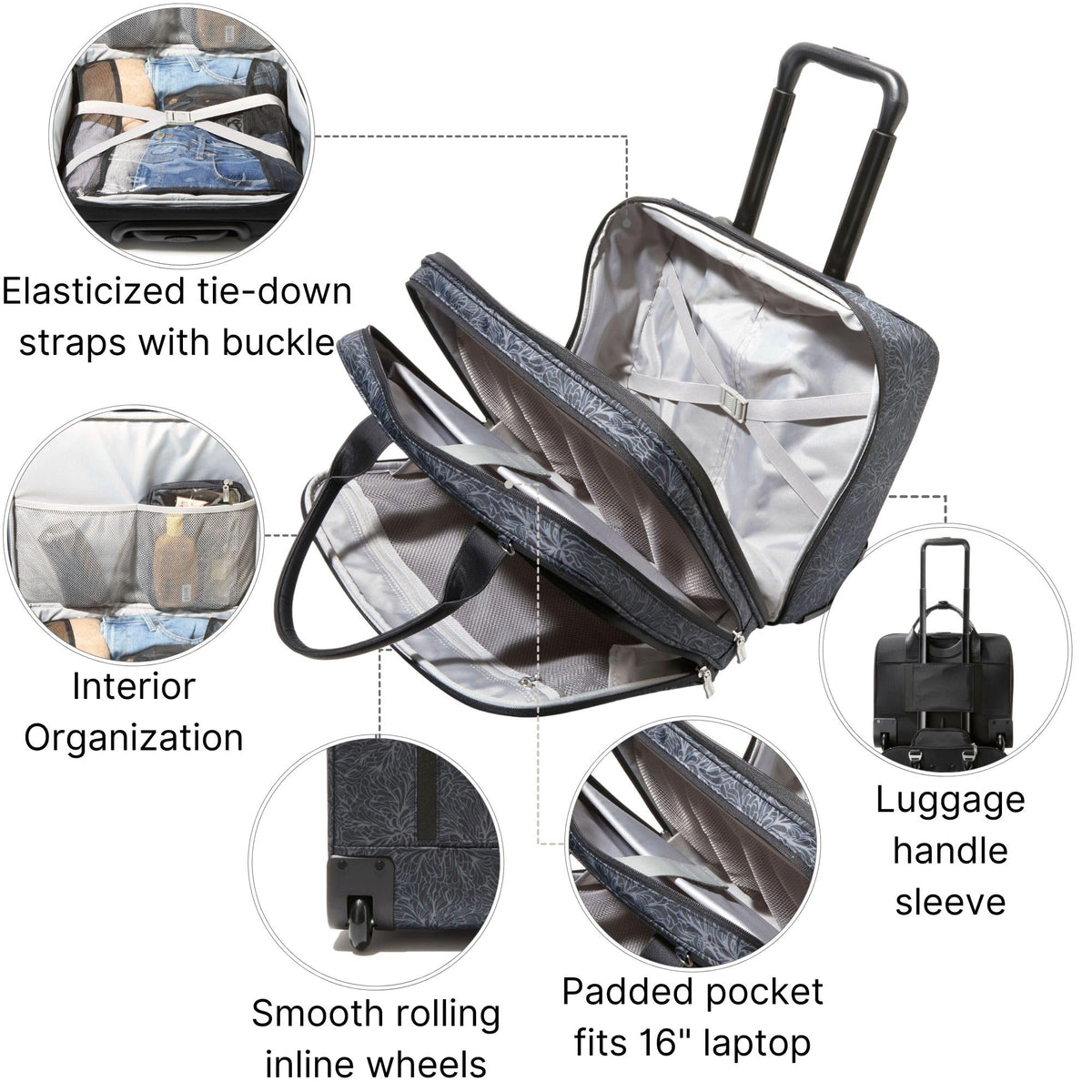 Women's 2 Wheel Tote E7884