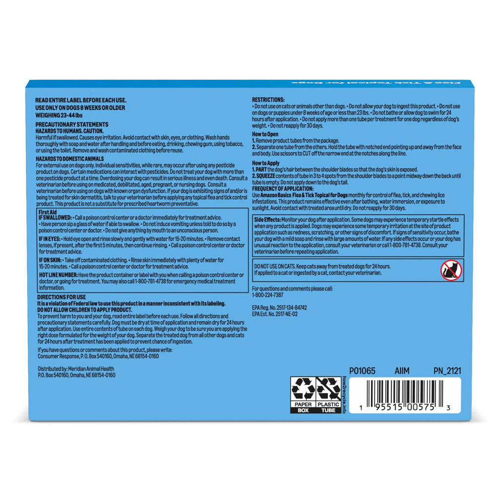 Flea and Tick Topical Treatment for Medium Dogs 3 Count Y510