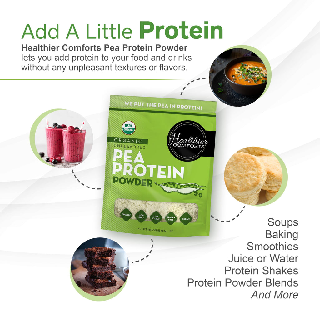 Organic Unflavored Pea Protein Powder 1 lb Y87761