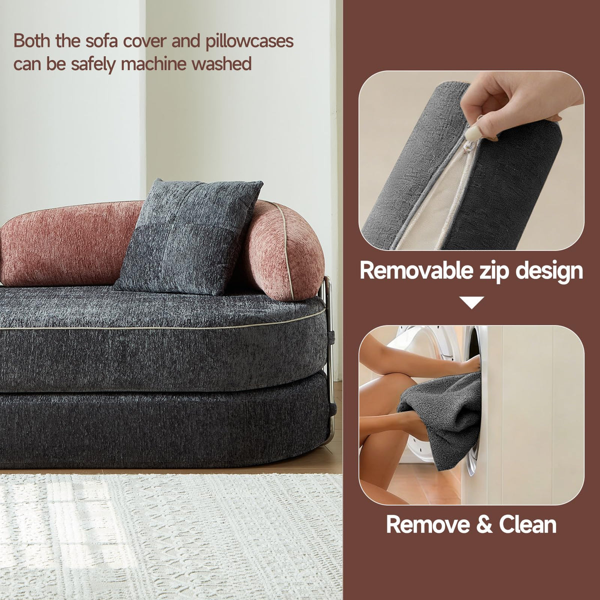 Queen Sleeper Sofa Bed Convertible Futon Couch G388