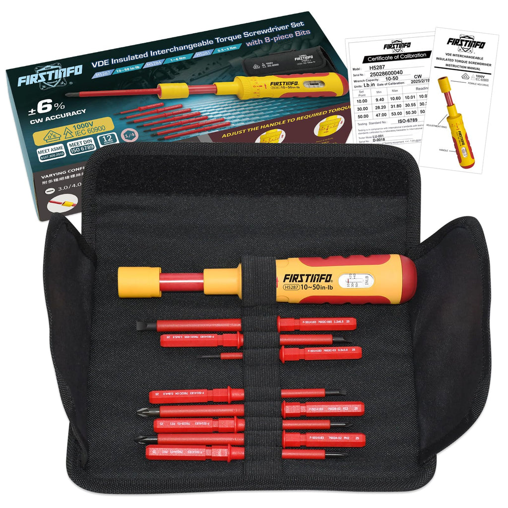 VDE Insulated Torque Screwdriver Set with 8 Bits A60618
