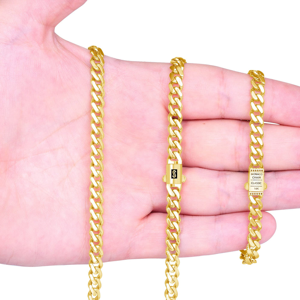 14k Yellow Gold Cuban Link Chain Necklace N49810