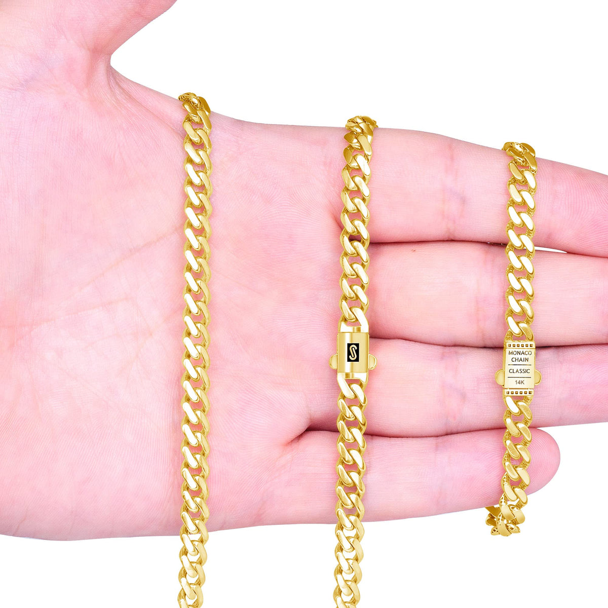 14k Yellow Gold Cuban Link Chain Necklace N49810